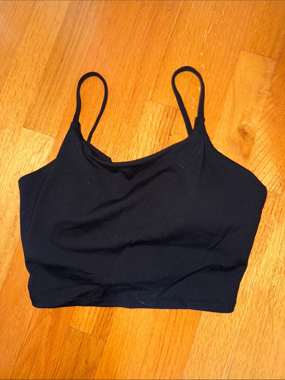 Black cropped tank top